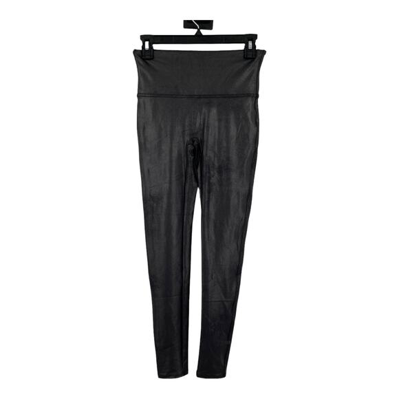 Spanx leggings 2437 faux leather black size Medium M - Picture 1 of 5